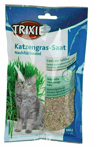 Trixie Kattengras Zaad Navulzakje Voor #4235 12X100 GR