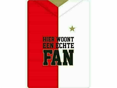 Plenty Gifts Waakbord Blik Feyenoord Fan 21X15 CM