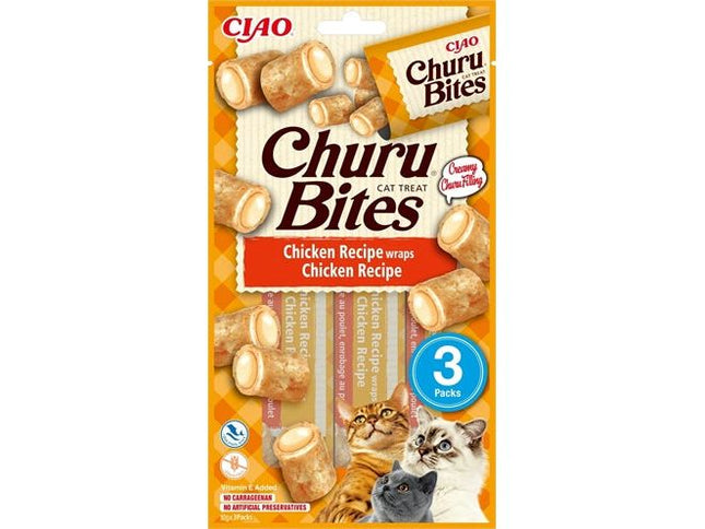 Inaba Churu Bites Cat Chicken Recipe Wraps 3X10 GR 