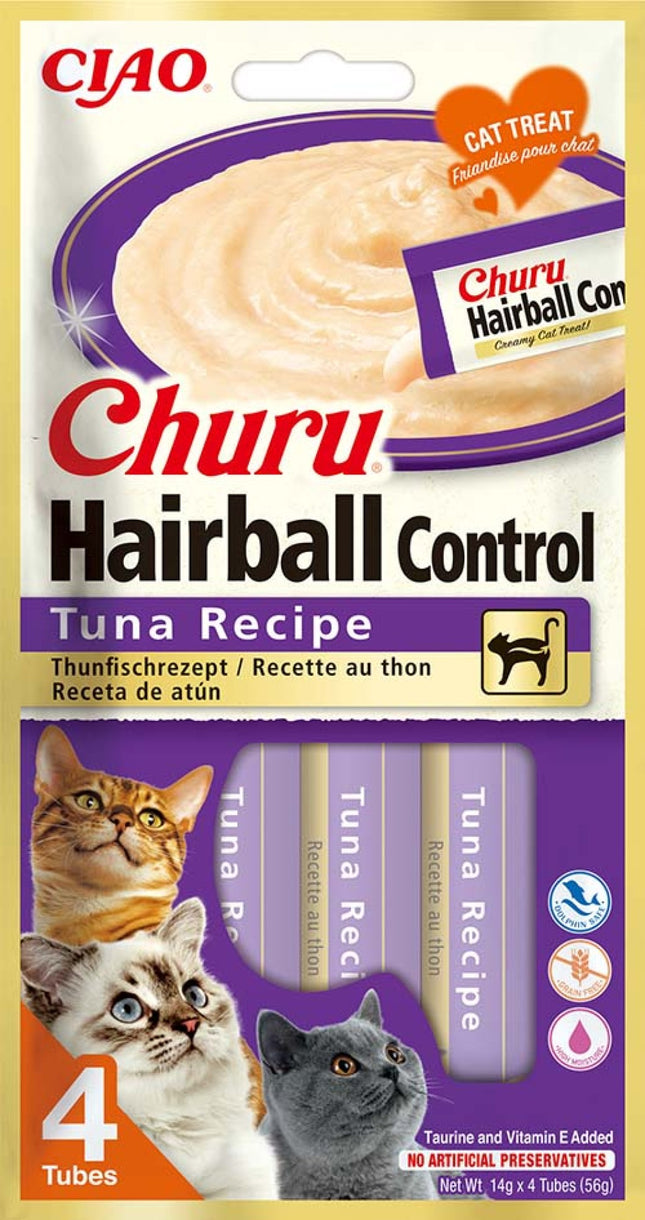 Inaba Churu Hairball Tuna Recipe 4X14GR