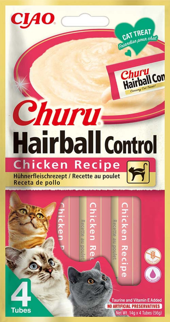 Inaba Churu Hairball Chicken Recipe 4X14GR