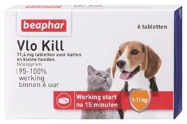 Beaphar Vlo Kill+ Kleine Hond / Kat Tot 11 Kg 6 TABLETTEN - Pet4you
