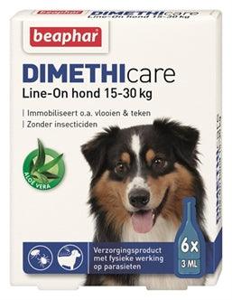 Beaphar Dimethicare Line-On Hond Tegen Vlooien En Teken 15-30 KG 6 PIP 3 ML - Pet4you