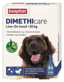 Beaphar Dimethicare Line-On Hond Tegen Vlooien En Teken >30 KG 6 PIP 4,5 ML - Pet4you