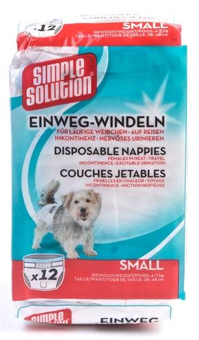 Simple Solution Wegwerp Honden Luier SMALL 12 ST 38-48 CM - Pet4you