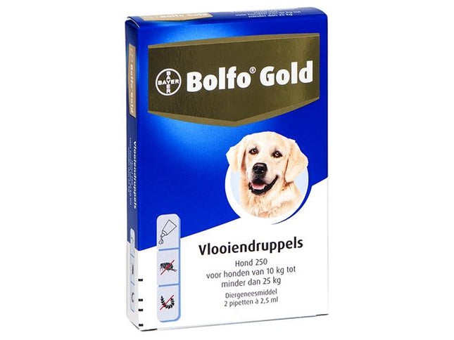 Bolfo Gold Hond Vlooiendruppels 250 2 PIPET - Pet4you