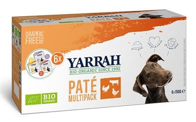 Yarrah Organic Hond Multipack Pate Kalkoen / Kip / Rund 6X150 GR - Pet4you