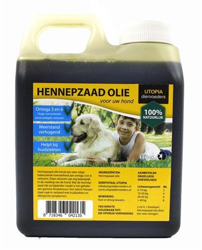 Utopia Hennepzaad Olie 1 LTR - Pet4you