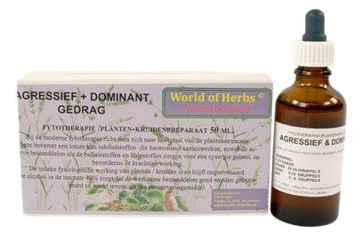 World Of Herbs Fytotherapie Agressief / Dominant Gedrag 50 ML - Pet4you