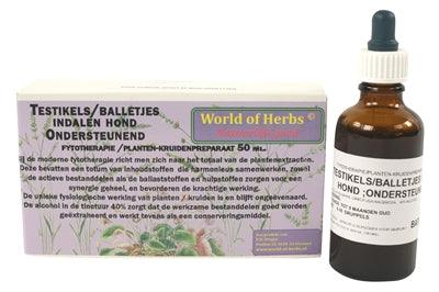 World Of Herbs Fytotherapie Testikel / Balletjes Indalen Hond 50 ML - Pet4you