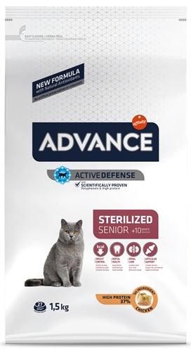 Advance Cat Sterilized Sensitive Senior 10+ 1,5 KG - Pet4you