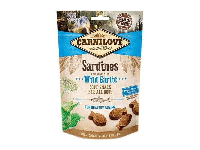 Carnilove Soft Snack Sardines / Wilde Knoflook 200 GR - Pet4you