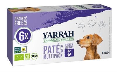 Yarrah Dog Alu Pate Multipack Chicken / Turkey 6X150 GR - Pet4you