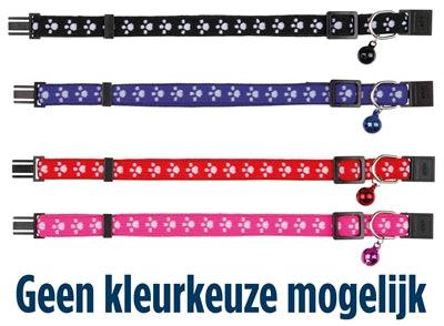 Trixie Halsband Kat Print Poot Elastisch Assorti - Pet4you