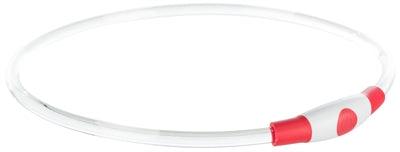 Trixie Halsband Usb Flash Light Lichtgevend Oplaadbaar Tpu Rood 65X0,8 CM - Pet4you
