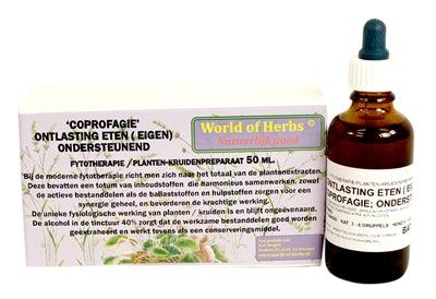 Dierendrogist World Of Herbs Fytotherapie Coprofagie Ontlasting Eten 50 ML - Pet4you