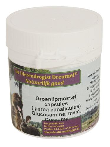 Dierendrogist Groenlipmossel Met Glucosamine / Msm / Curcuma 50 ST - Pet4you