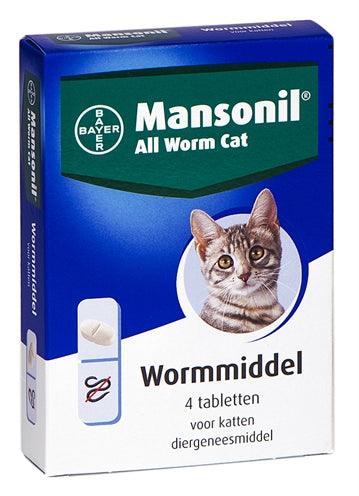Mansonil Kat All Worm Tabletten 4 ST - Pet4you