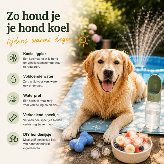 Zo houd je je hond koel tijdens warme dagen