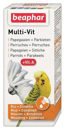Beaphar Multi-Vit Papegaai En Grote Parkieten 20 ML 