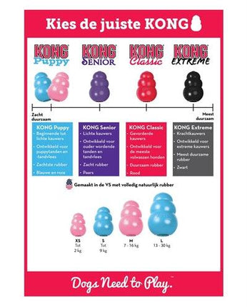 Kong Puppy Roze Of Blauw Assorti LARGE 10X7X7 CM