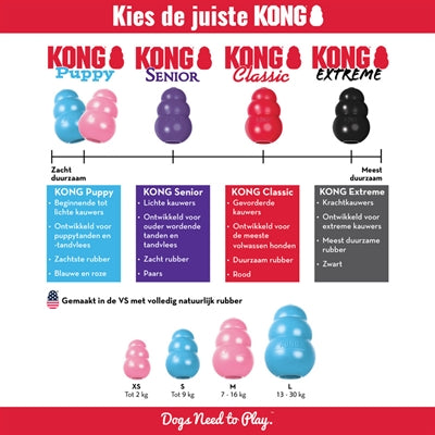 KONG PUPPY ROZE OF BLAUW ASSORTI
