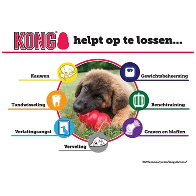 Kong Puppy Roze Of Blauw Assorti MEDIUM 8,5X5,5X5,5 CM