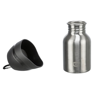 Trixie Drinkfles Rvs Met Plastic Drinkbakje Assorti
