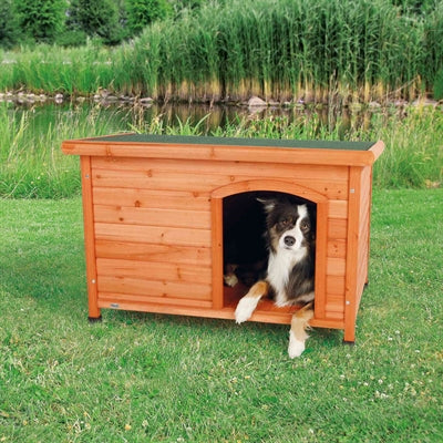 Trixie Natura Hondenhok Classic Met Plat Dak Bruin