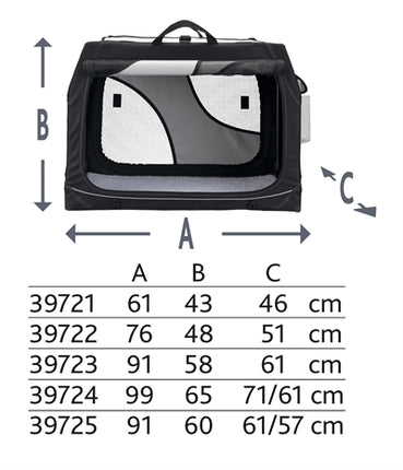 Trixie Reismand Vario Zwart / Grijs 91X58X61 CM