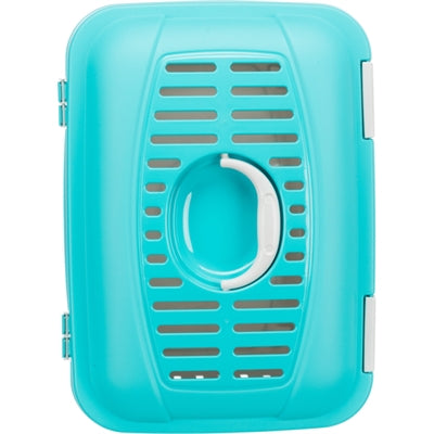 Trixie Vervoersbox Knaagdier Midi-Capri Lichtgrijs/Turquoise 44X32X33 CM