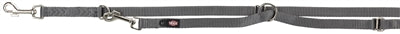 Trixie Hondenriem Premium Verstelbaar Nylon Grafiet Grijs 200X1,5 CM