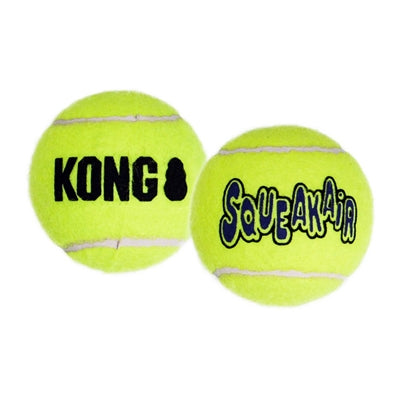 Kong Squeakair Tennisbal Geel Met Piep MEDIUM 6,5 CM 3 ST