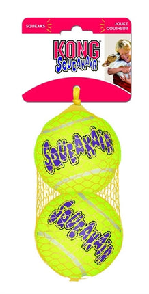 Kong Squeakair Tennisbal Geel Met Piep MEDIUM 6,5 CM 3 ST