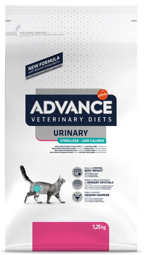 Advance Veterinary Diet Cat Urinary Sterilized Minder Calorieën 1,25 KG