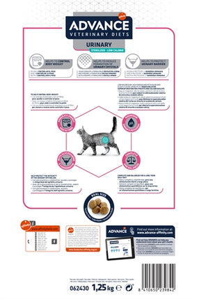 Advance Veterinary Diet Cat Urinary Sterilized Minder Calorieën 1,25 KG