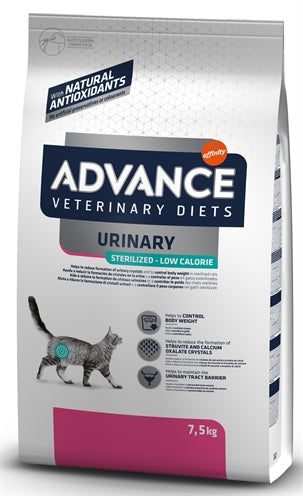 Advance Veterinary Diet Cat Urinary Sterilized Minder Calorieën 7,5 KG