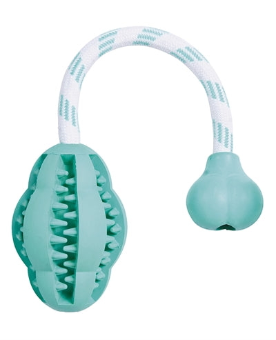 Trixie Denta Fun Jumper Aan Touw Mintfresh Natuurrubber 28 CM 3 ST