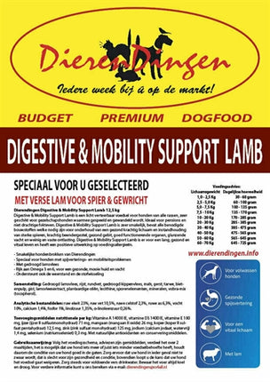 Merkloos Budget Premium Dogfood Digestive & Mobility Support Lamb 12,5 KG
