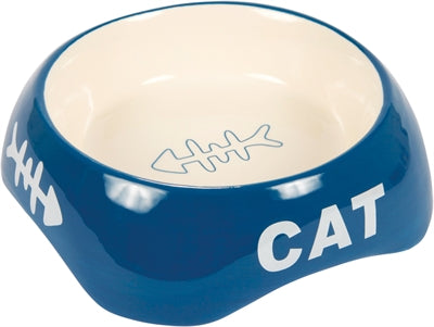 Trixie Voerbak / Waterbak Cat Visgraat Keramiek Assorti 13 CM 200 ML 4 ST