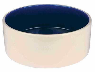 Trixie Voerbak Keramiek Crème / Blauw