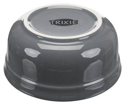 Trixie Voerbak-Set Keramiek  /  Metaal Petrol / Grijs 2X600 ML