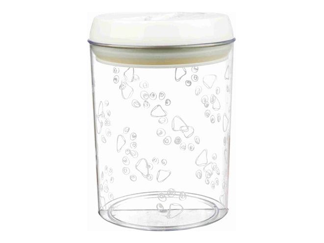 Trixie Voorraadpot Kunststof Transparant / Wit 1,5 LTR 17,5 CM