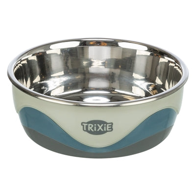 Trixie Voerbak Rvs / Silicone Wit / Grijs