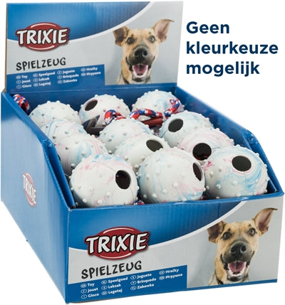 Trixie Natuurrubber Bal Aan Koord Assorti 30X6X6 CM 24 ST