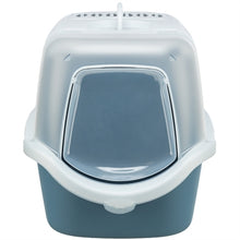 Trixie Kattenbak Vico Open Top Met Kap Blauw Grijs / Wit
