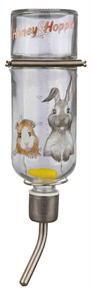 Trixie Drinkfles Honey&Hopper Glas Met Spanveer / Draadbeugel 250 ML 3 ST