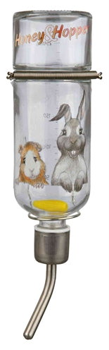 Trixie Drinkfles Honey&Hopper Glas Met Spanveer / Draadbeugel 250 ML 3 ST
