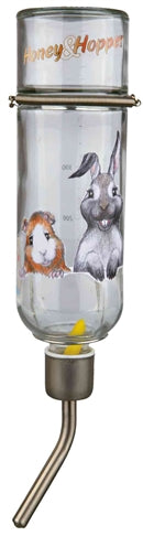 Trixie Drinkfles Honey&Hopper Glas Met Spanveer / Draadbeugel 500 ML 3 ST