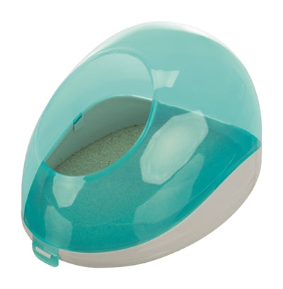 Trixie Zandbad Degoes / Chinchilla's Kunststof Grijs / Turquoise 27X16X18 CM 2 ST